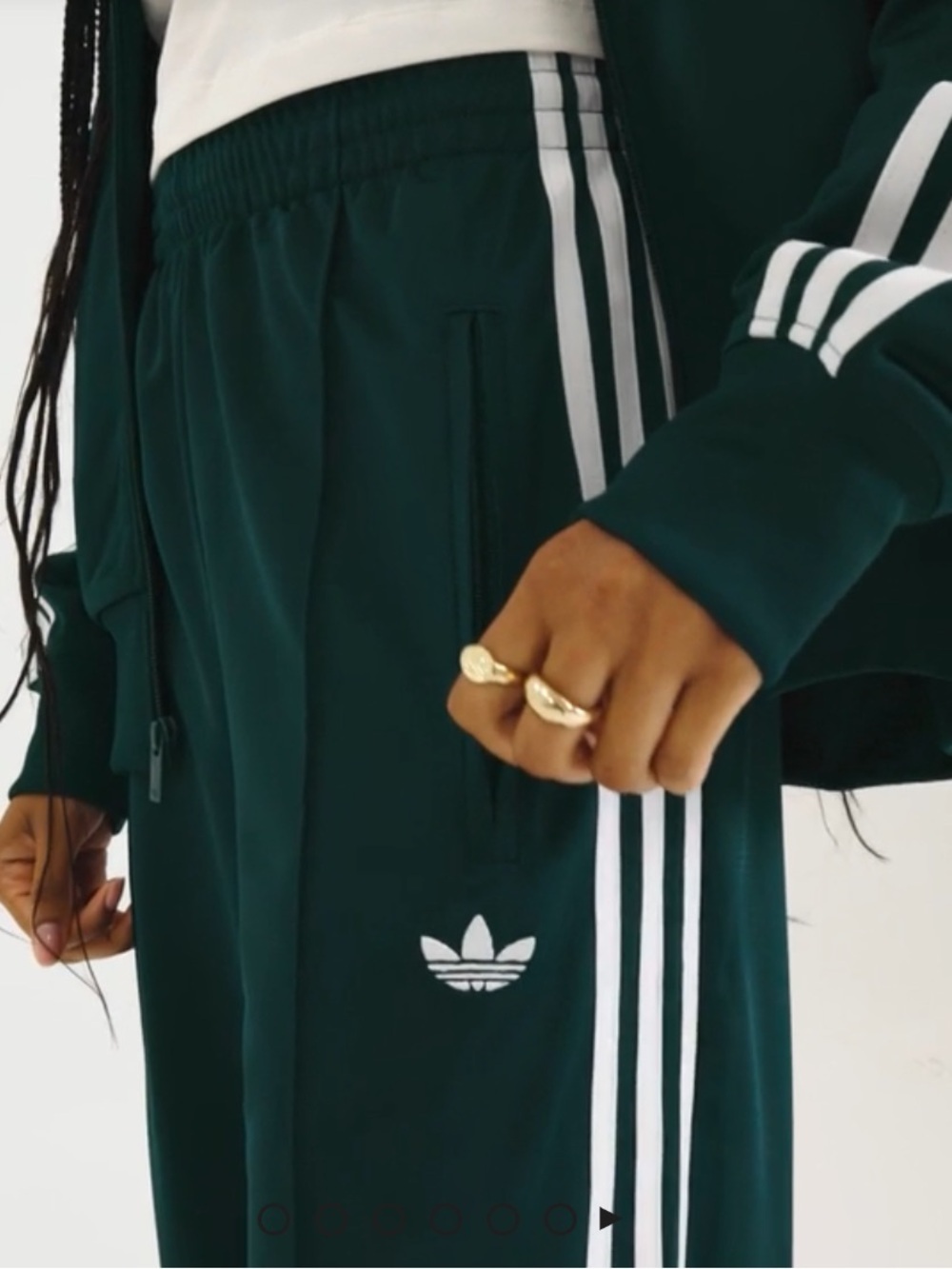 ADIDAS WOMENS 3 STRIP FIREBIRD TRACK PANTS SZ XS NWT AURA GREEN HTF COLOR - Picture 5 of 12